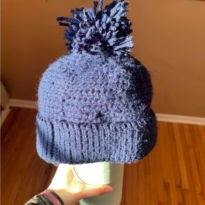 Navy Blue hand made crocheted winter hat